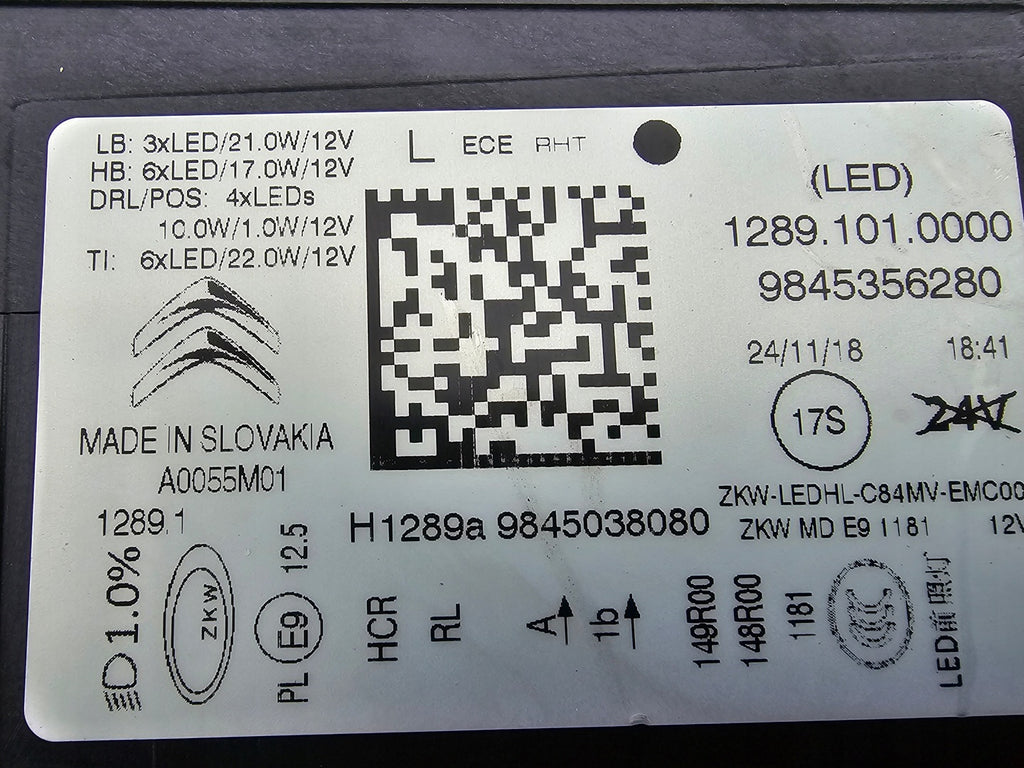 Frontscheinwerfer Citroën C5 Aircross 9845356280 Full LED Links Headlight SCH2466954214xm