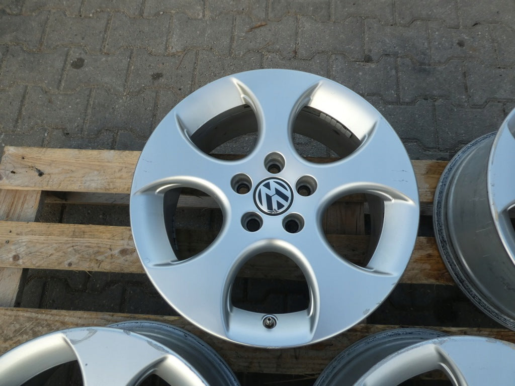 4x Alufelge 17 Zoll 7.5" 5x112 51ET Glanz Silber 1K0601025AC VW Rim Wheel FEL7301231187hn