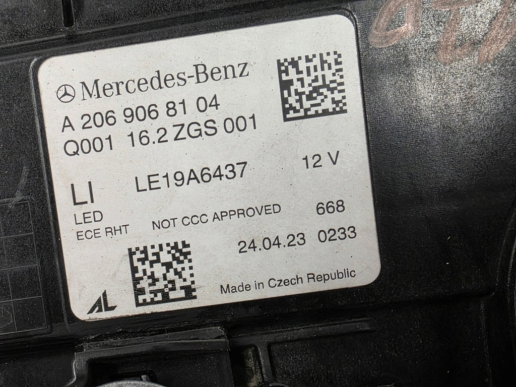 Frontscheinwerfer Mercedes-Benz W206 A2069068104 Links Scheinwerfer Headlight SCH9969826435iz