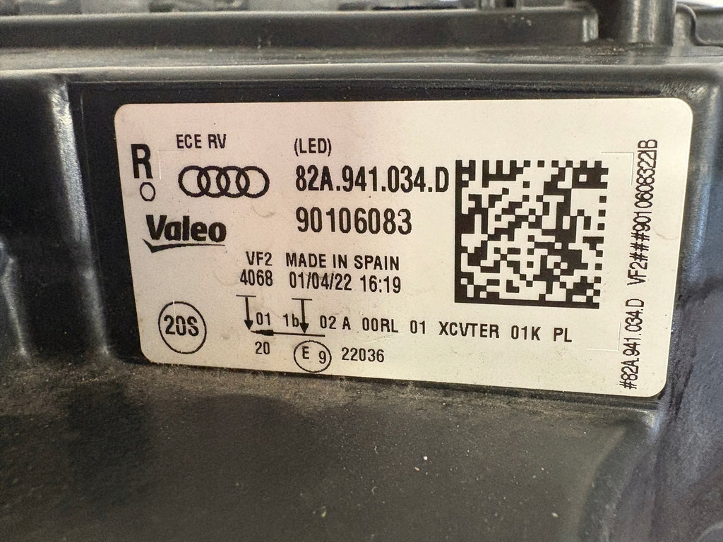 Frontscheinwerfer Audi A1 82A941034D Full LED Ein Stück (Rechts oder Links) SCH4195399878kj