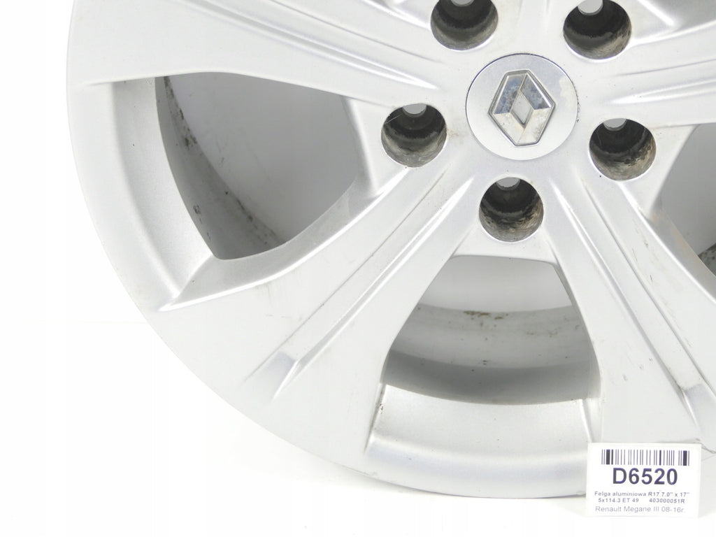 1x Alufelge 17 Zoll 7.0" 5x114.3 403000051R Renault Megane III 1 Scenic FEL1316233827fc