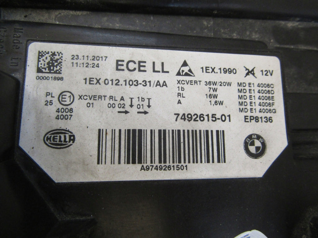 Frontscheinwerfer BMW 3 F30 F31 7492615-01 LED Links Scheinwerfer Headlight SCH9822772718zh