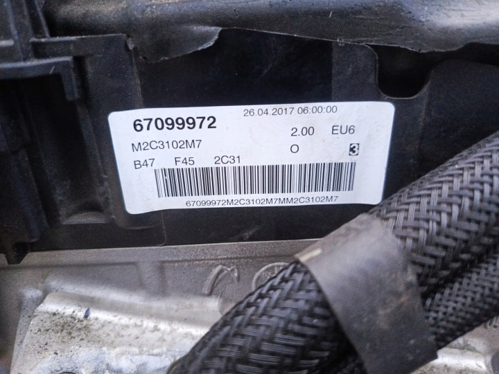 Motor BMW Mini X1 F48 B47C20B B47B 2.0 150PS 2017 Diesel Engine Komplett MOT9080691536si