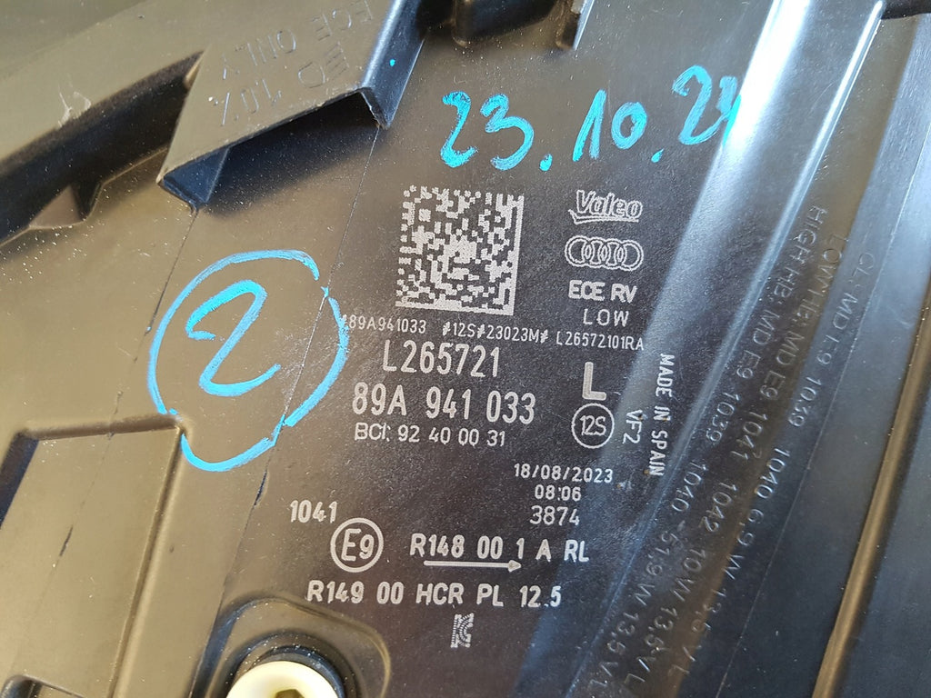 Frontscheinwerfer Audi E-Tron 89A941033 LED Links Scheinwerfer Headlight