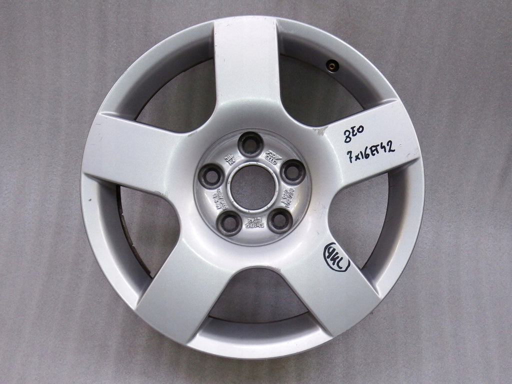 1x Alufelge 16 Zoll 7.0" 5x112 42ET Glanz Silber 8E0601025C Audi A4 B6 Rim Wheel