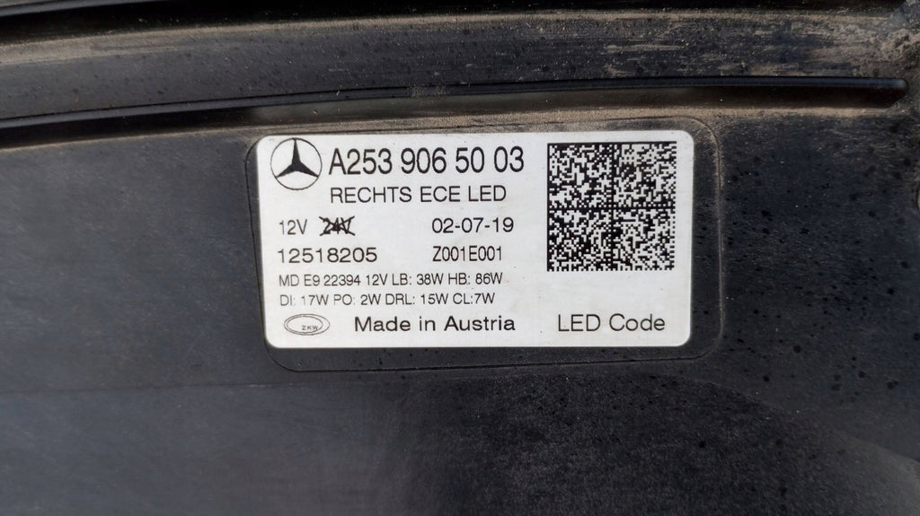 Frontscheinwerfer Mercedes-Benz Glc A2539065003 Rechts Scheinwerfer Headlight SCH9042907265ik