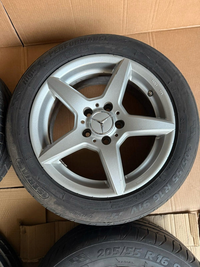4x Alufelge 16 Zoll 7.0" 5x112 38ET Glanz Silber Mercedes-Benz W245 W169 FEL8250107696of