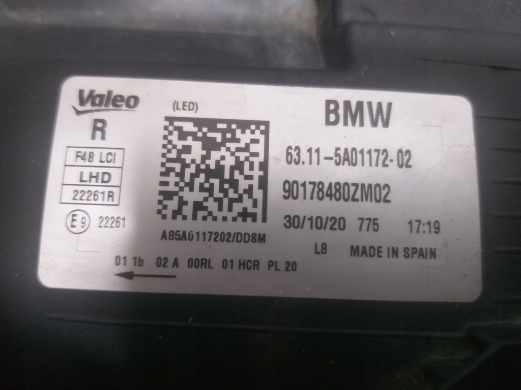Frontscheinwerfer BMW X1 F48 5A01172-02 LED Rechts Scheinwerfer Headlight SCH8880633607up