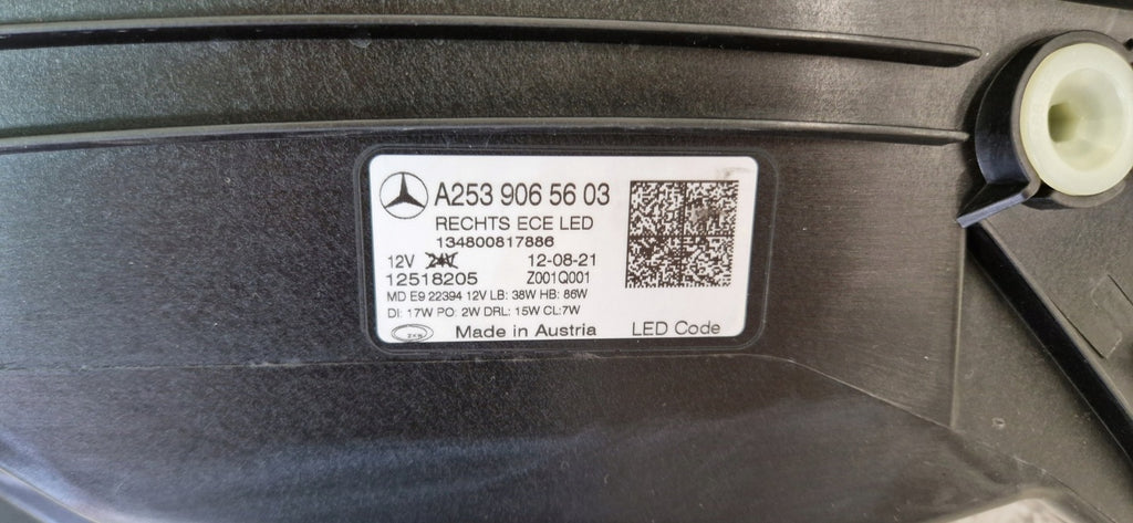 Frontscheinwerfer Mercedes-Benz Glc A2539065603 LED Rechts Headlight SCH3712183358fs