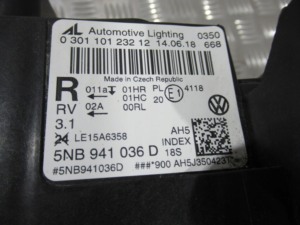 Frontscheinwerfer VW Tiguan 5NB941036D Full LED Rechts Scheinwerfer Headlight