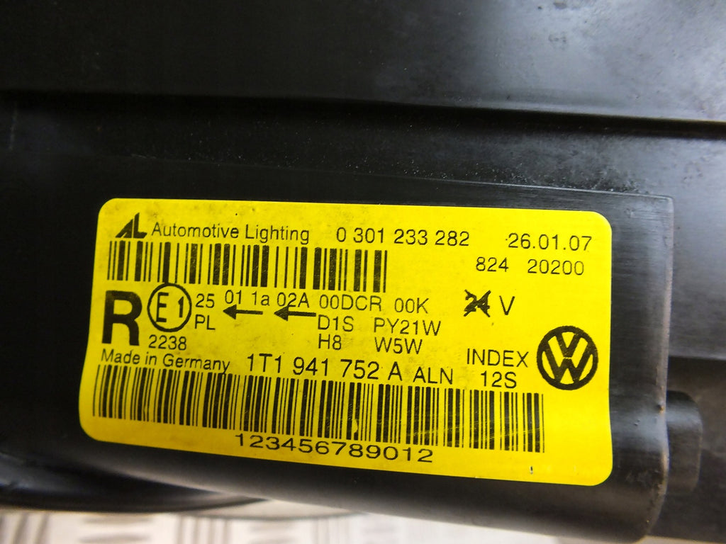 Frontscheinwerfer VW Touran 1T1941752A Xenon Rechts Scheinwerfer Headlight