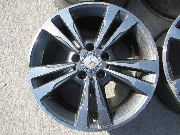4x Alufelge 17 Zoll 8.0" 5x112 48ET Glanz Graphit A2124015602 Mercedes-Benz Mg FEL7560643230gi