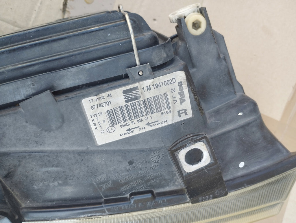 Frontscheinwerfer Seat Toledo II 67742701 Rechts Scheinwerfer Headlight