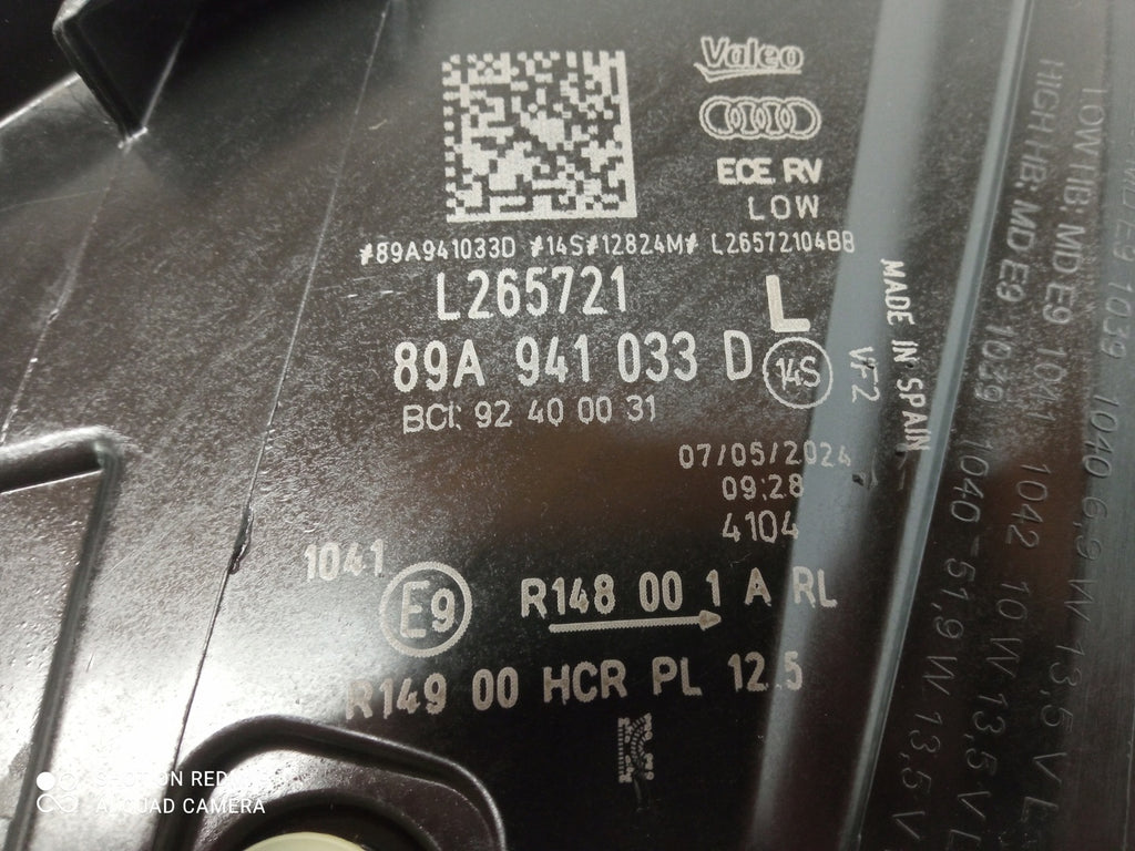 Frontscheinwerfer Audi E-Tron 89A941033D LED Links Scheinwerfer Headlight