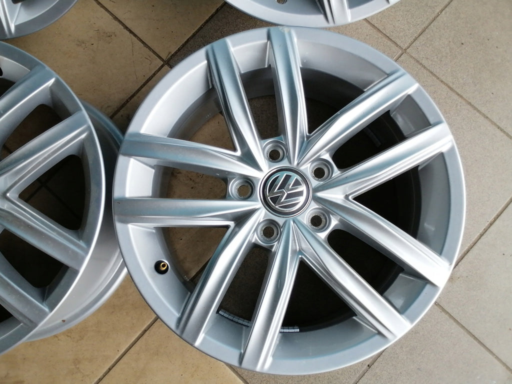 4x Alufelge 16 Zoll 6.5" 5x112 46ET Glanz Silber 5G0601025 VW Golf VII I FEL6427915095gp