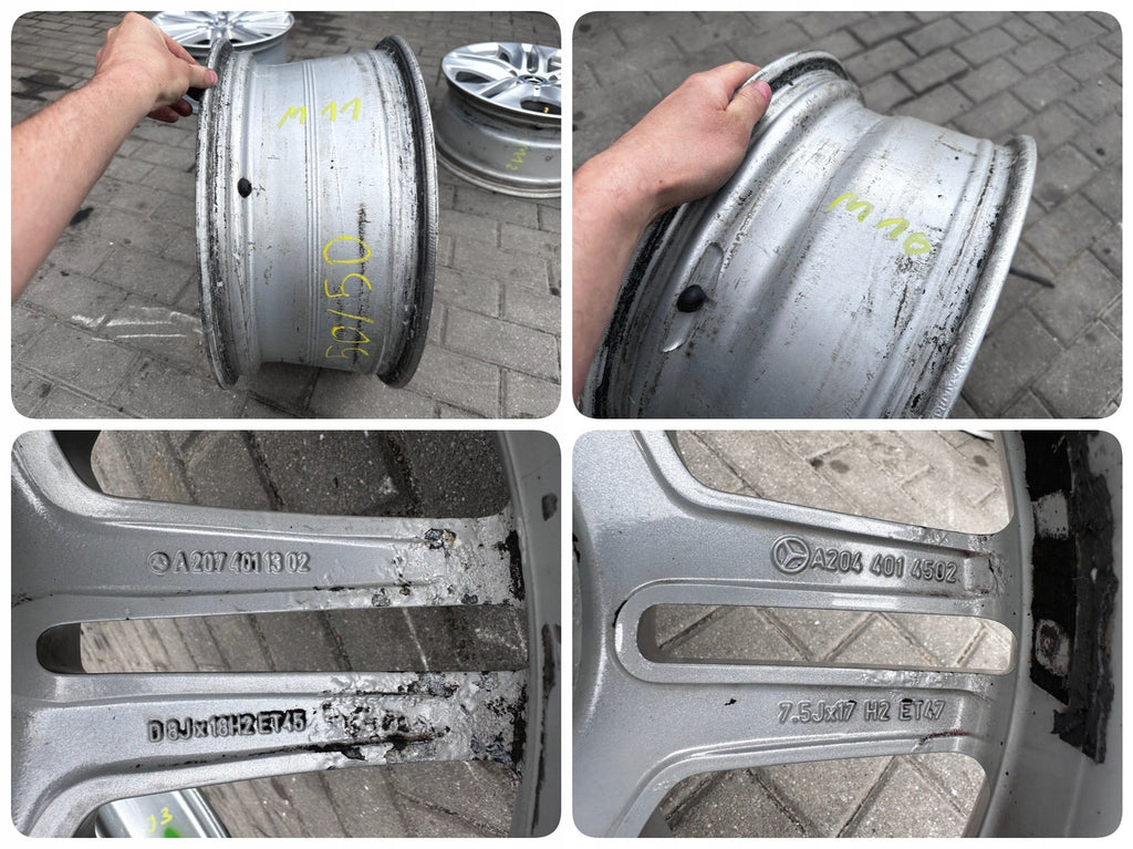 1x Alufelge 17 Zoll 7.5" 5x112 47ET Silber A2044014502 Mercedes-Benz S204 W204