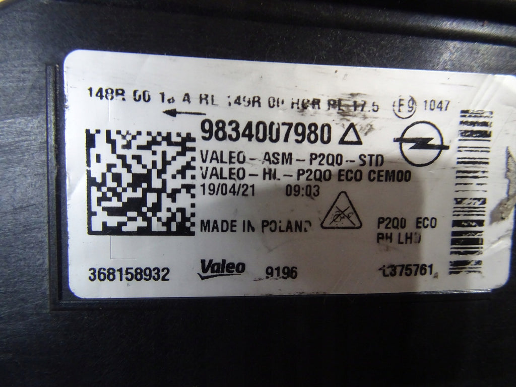 Frontscheinwerfer Opel Mokka 9834007980 LED FALSE Scheinwerfer Headlight SCH2415632276st