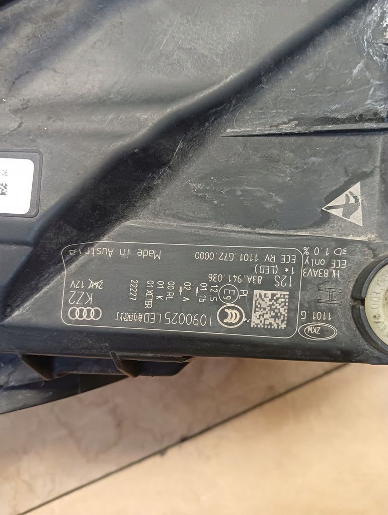 Frontscheinwerfer Audi Q3 83A941036 Full LED Rechts Scheinwerfer Headlight