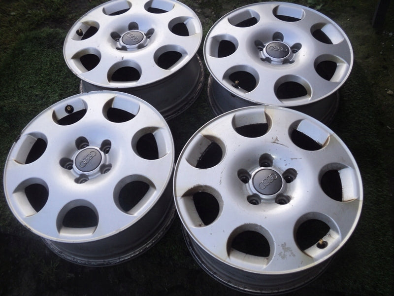4x Alufelge 16 Zoll 6.5" 5x112 50ET Glanz Weiß Audi Rim Wheel FEL1458480535hu