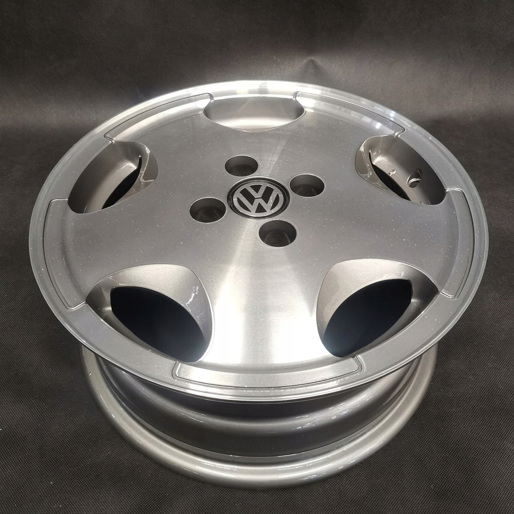 1x Alufelge 15 Zoll 6.0" 4x100 35ET Glanz Silber 191601025 VW Golf Ii Rim Wheel FEL7469122438rz