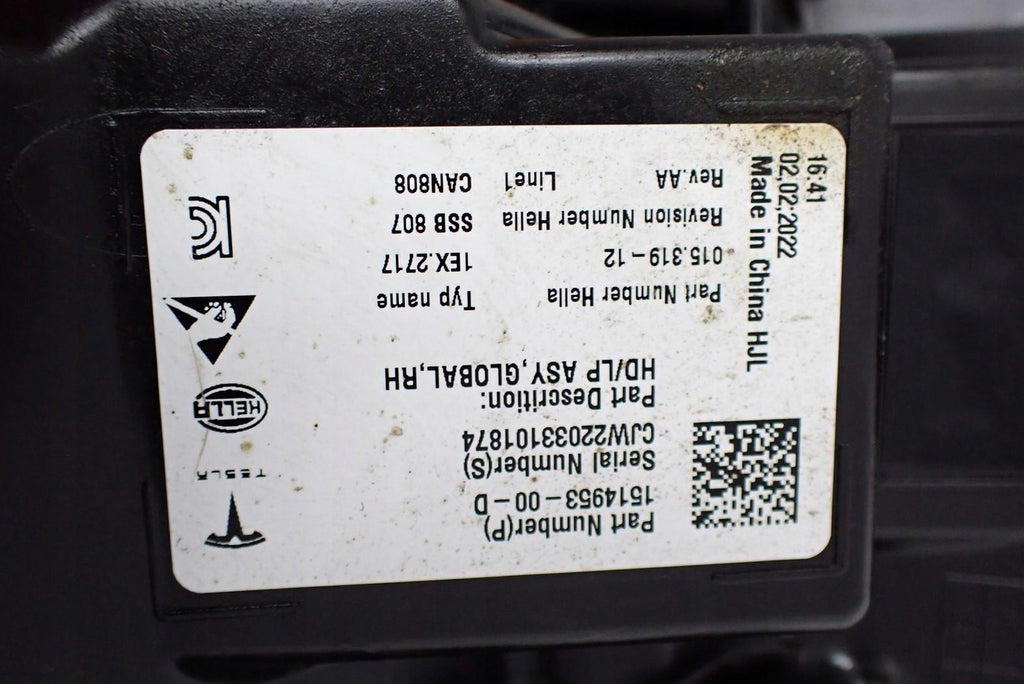 Frontscheinwerfer Tesla Model Y 1514953-00-D LED Rechts Scheinwerfer Headlight