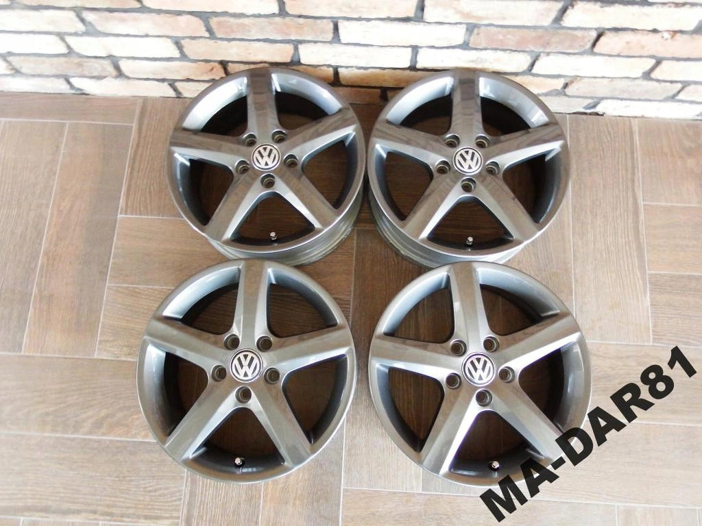 4x Alufelge 16 Zoll 6.0" 5x112 48ET Glanz Graphit 5G0071496 VW Golf VII Touran FEL6467466458ga