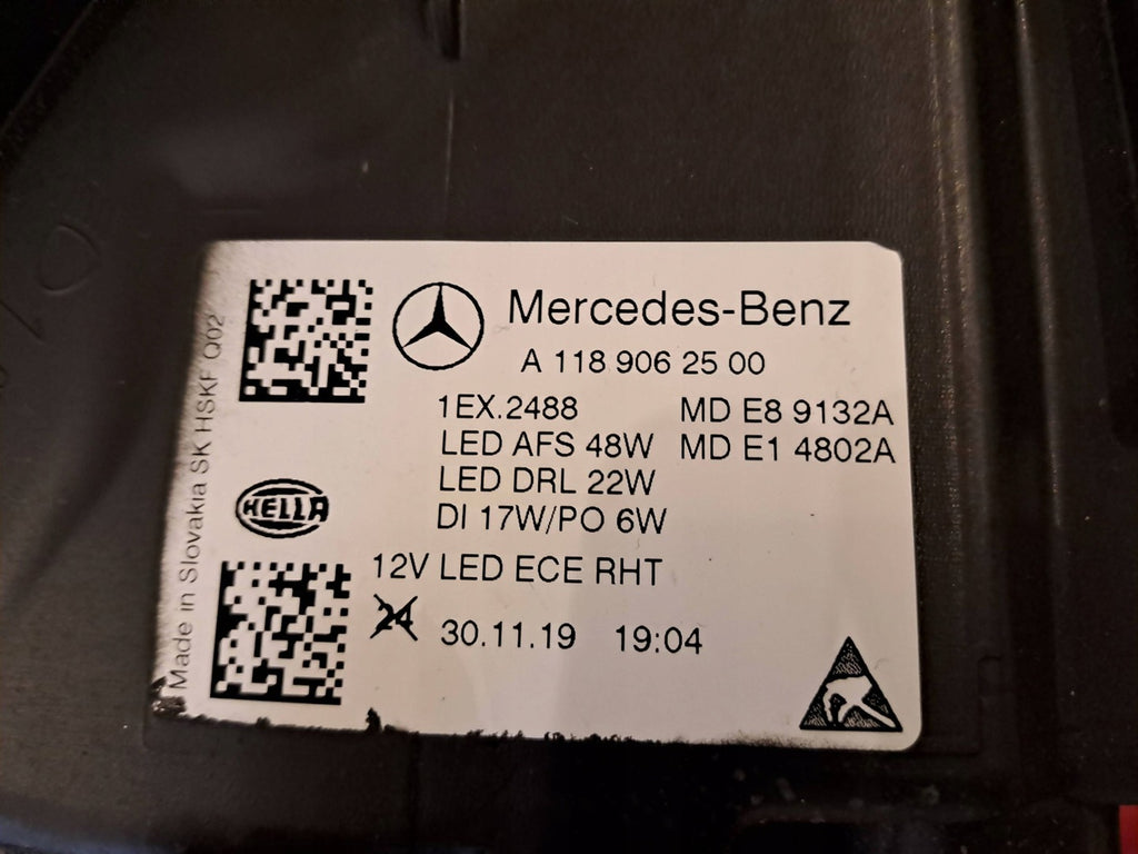 Frontscheinwerfer Mercedes-Benz Cla X118 C118 A1189062500 Links Headlight SCH1564498178ah