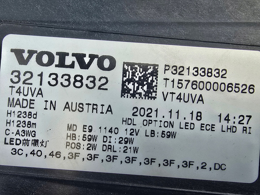 Frontscheinwerfer Volvo Xc40 32133832 Full LED Rechts Scheinwerfer Headlight SCH8492410418lr