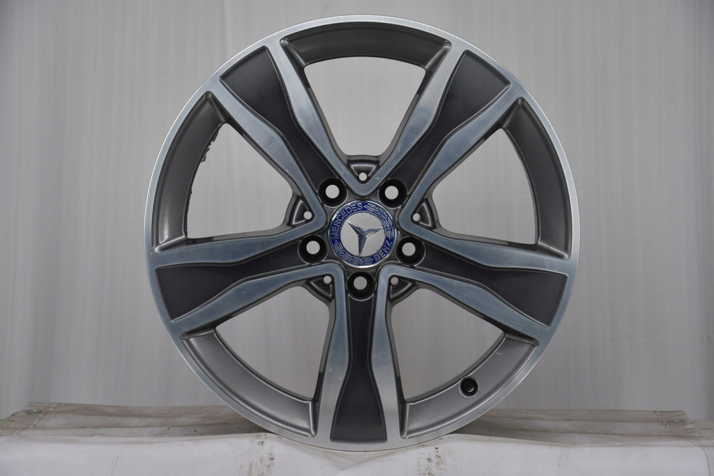 4x Alufelge 17 Zoll 7.0" 5x112 48ET Glanz Grau A2054010800 Mercedes-Benz A205 Mg FEL5280959148wt
