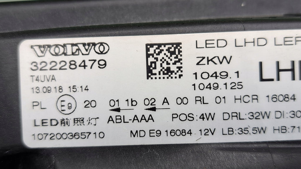 Frontscheinwerfer Volvo V40 32228479 Full LED Links Scheinwerfer Headlight SCH2720977408ct
