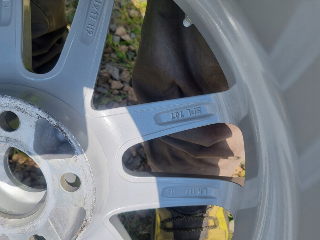 4x Alufelge 17 Zoll 7.0" 5x112 41ET Glanz Silber KBA51653 Mercedes-Benz FEL2878193584fw