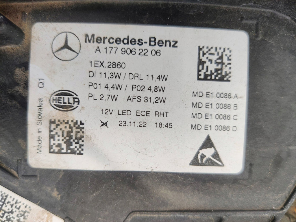 Frontscheinwerfer Mercedes-Benz W177 A1779062206 Rechts Scheinwerfer Headlight SCH4101413785mf