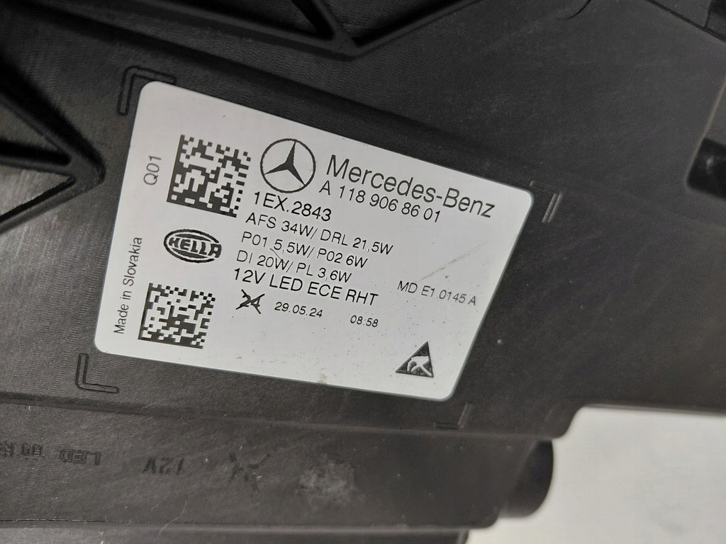 Frontscheinwerfer Mercedes-Benz Cla A1189068601 Full LED Rechts Headlight SCH7624978542il