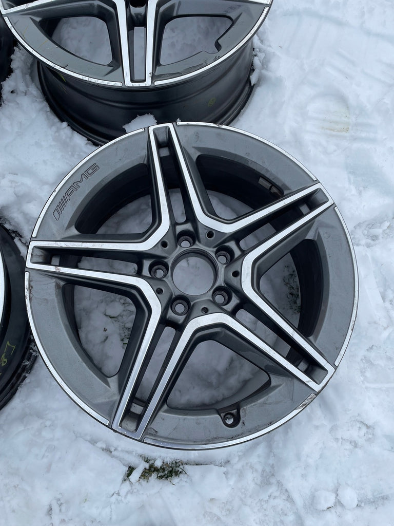 4x Alufelge 18 Zoll 7.5" 5x112 49ET Glanz Schwarz A1774011500 Mercedes-Benz