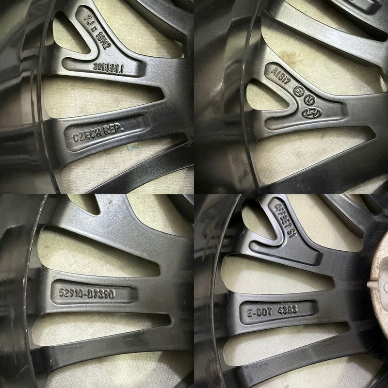 1x Alufelge 18 Zoll 7.0" 5x114.3 51ET Glanz Graphit 52910-D7320 Hyundai I Mg FEL2497305991td