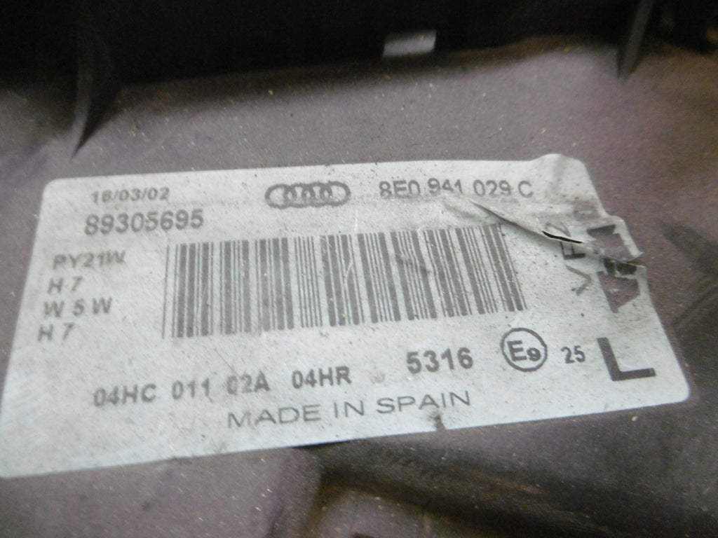 Frontscheinwerfer Audi A4 B6 89305695 Links Scheinwerfer Headlight SCH9112749455ts