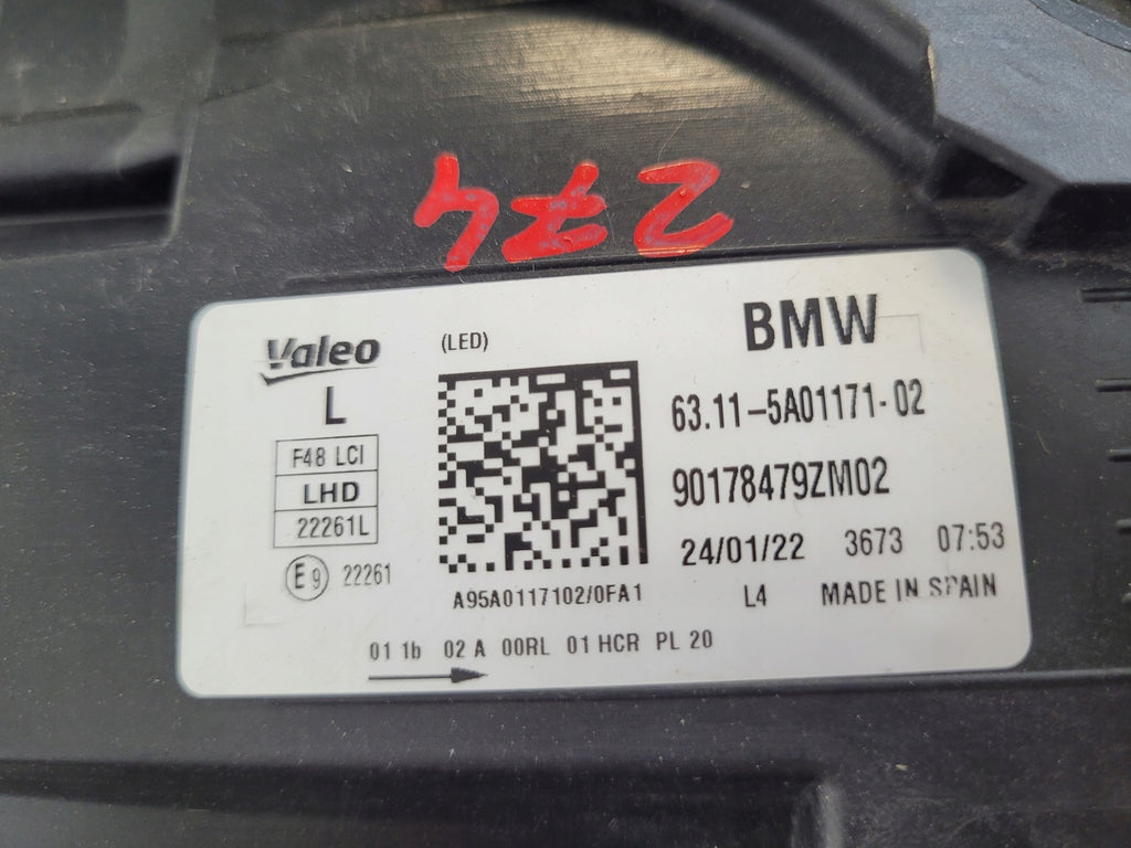 Frontscheinwerfer BMW X1 F48 63115A0117102 LED Links Scheinwerfer Headlight SCH9259989258yj