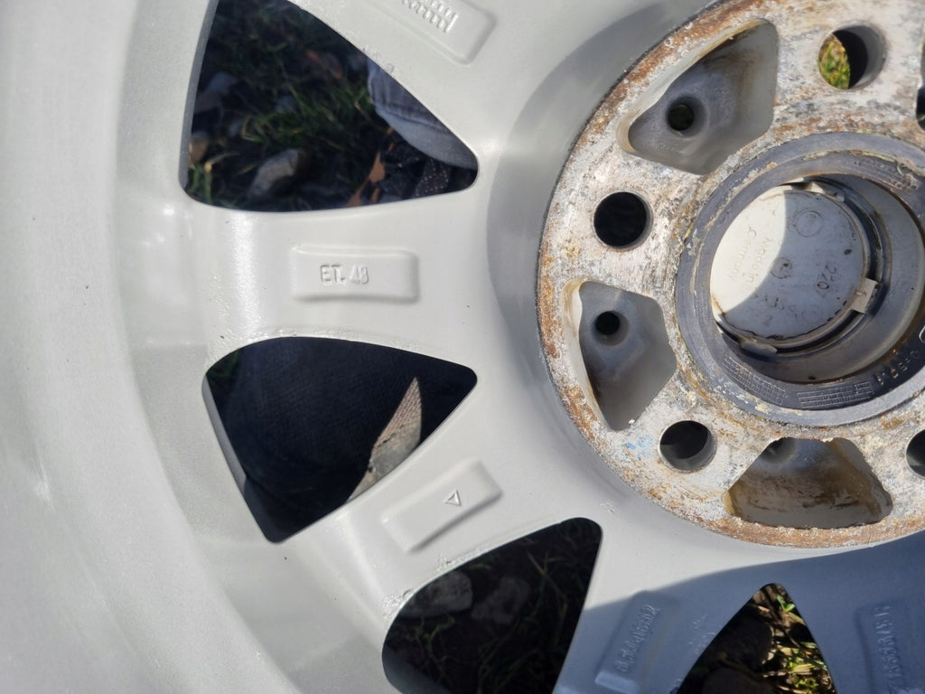 4x Alufelge 16 Zoll 6.5" 5x112 48ET Glanz Silber KBA48662 VW Rim Wheel FEL9284537797wr