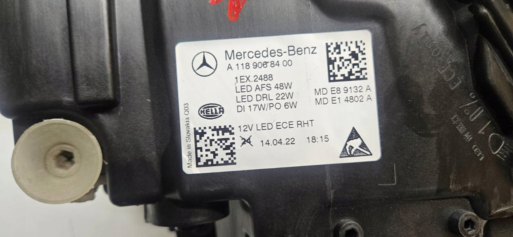 Frontscheinwerfer Mercedes-Benz Cla A1189068400 LED Rechts Headlight SCH1892487839eh