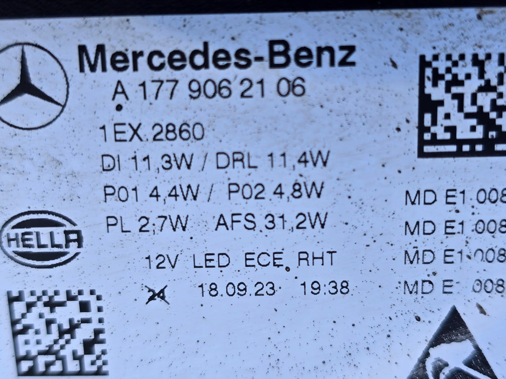 Frontscheinwerfer Mercedes-Benz W177 A1779062106 LED Links Headlight SCH8783286347ny