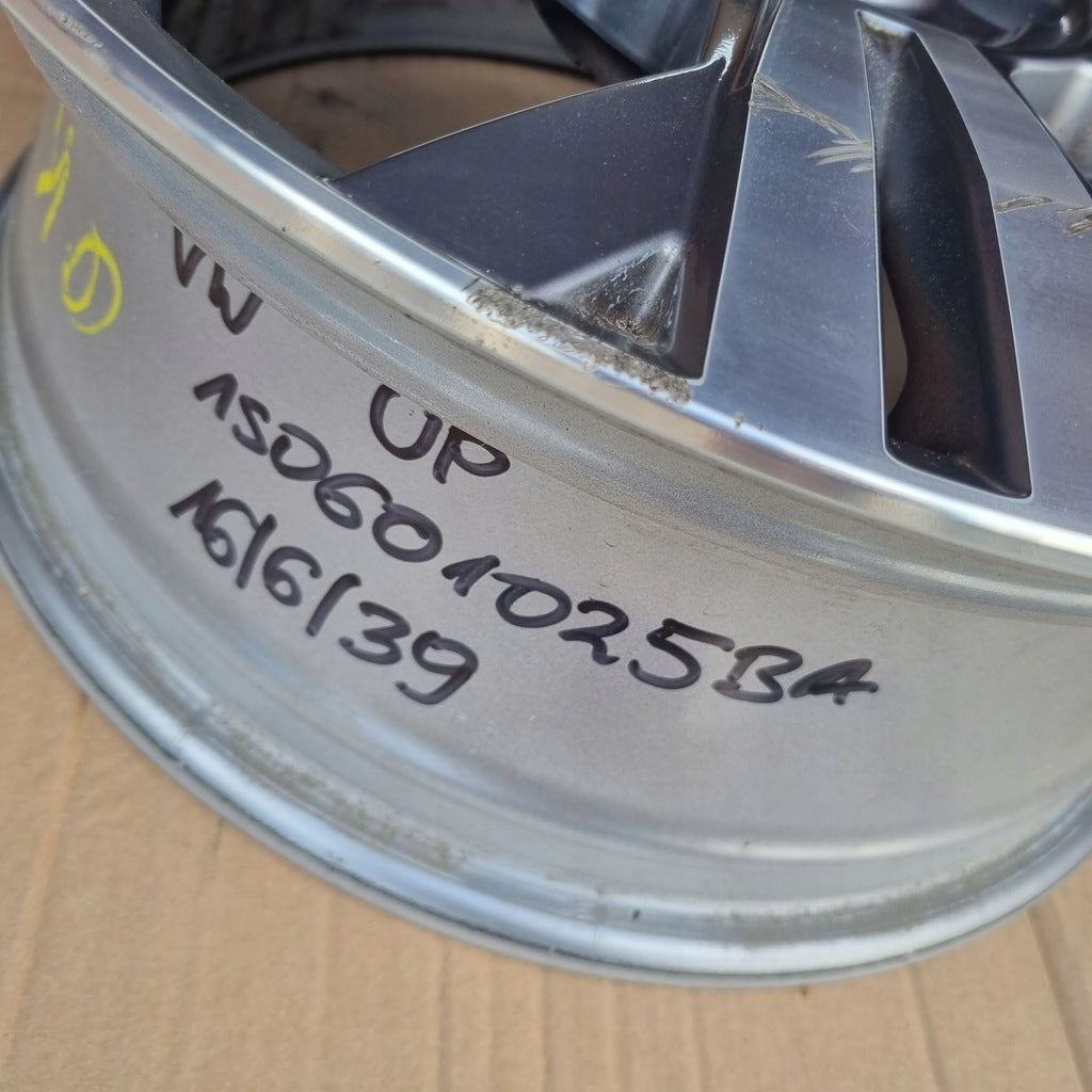 1x Alufelge 16 Zoll 6.0" 4x100 39ET Glanz Silber 1S0601025BA Mg Mii Up Rim Wheel FEL3705522643fq