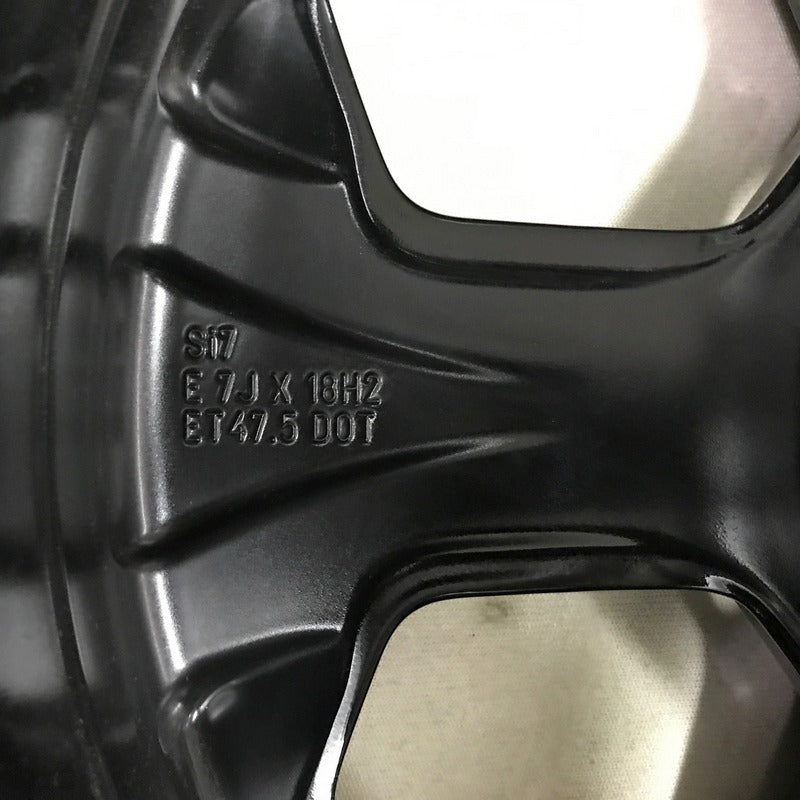 1x Alufelge 18 Zoll 7.0" 5x108 47 5ET Glanz Schwarz R1TC-1007-E1 Ford Puma