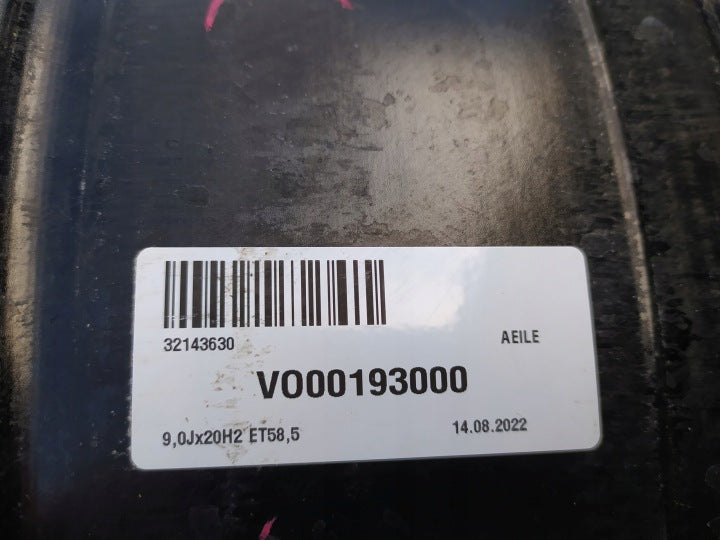 1x Alufelge 20 Zoll 9.0" 5x108 58ET Glanz Schwarz 32143630 Volvo Xc40 Rim Wheel FEL2407947006zx