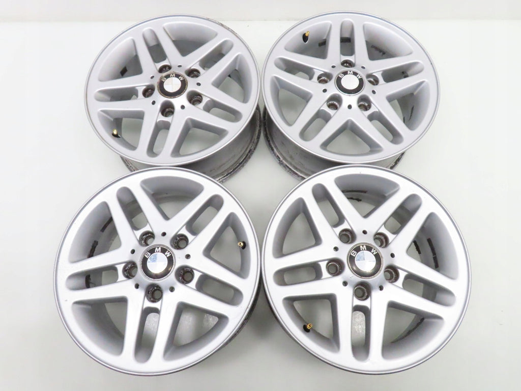 4x Alufelge 15 Zoll 6.5" 5x120 42ET Silber 10953687 BMW 3 E36 E46 E90 Rim Wheel FEL6844591495zq