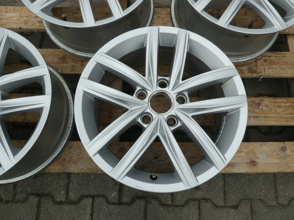 4x Alufelge 16 Zoll 6.5" 5x112 46ET Glanz Silber 5G0601025CS VW Rim Wheel FEL7631484519wy