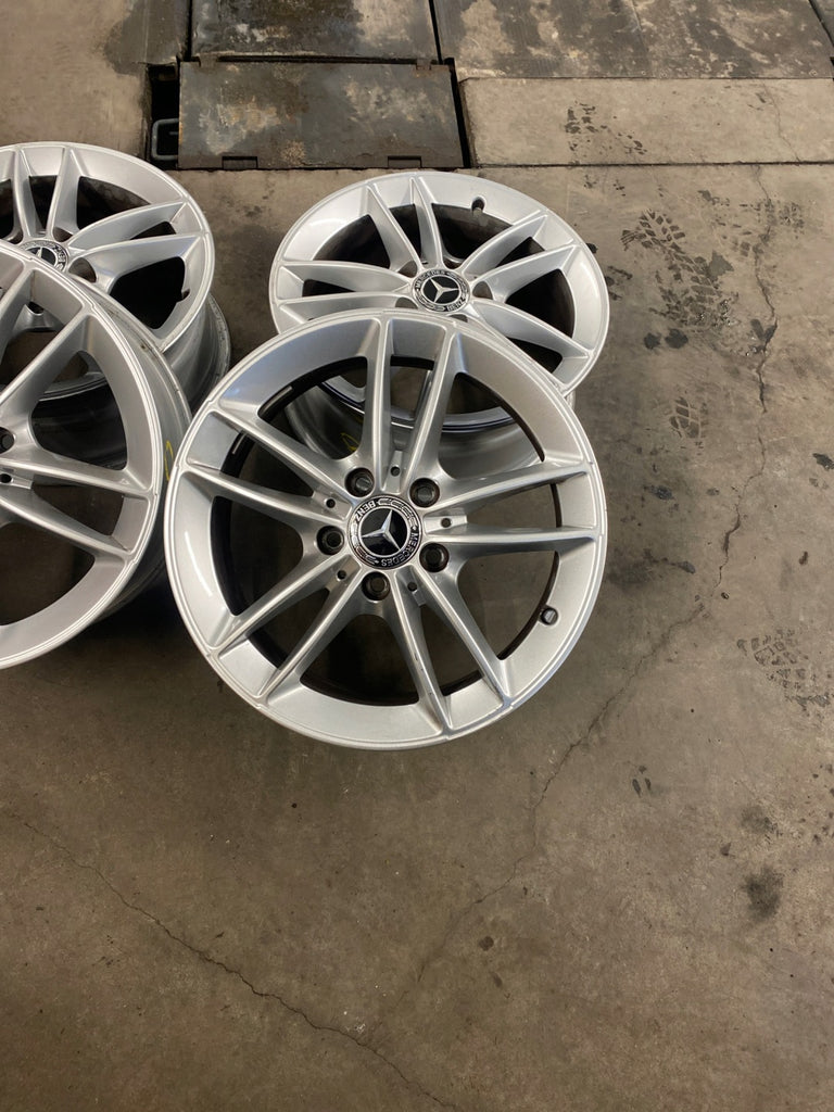 4x Alufelge 16 Zoll 6.5" 5x112 44ET Matt Schwarz Mercedes-Benz Rim Wheel FEL3542061470im