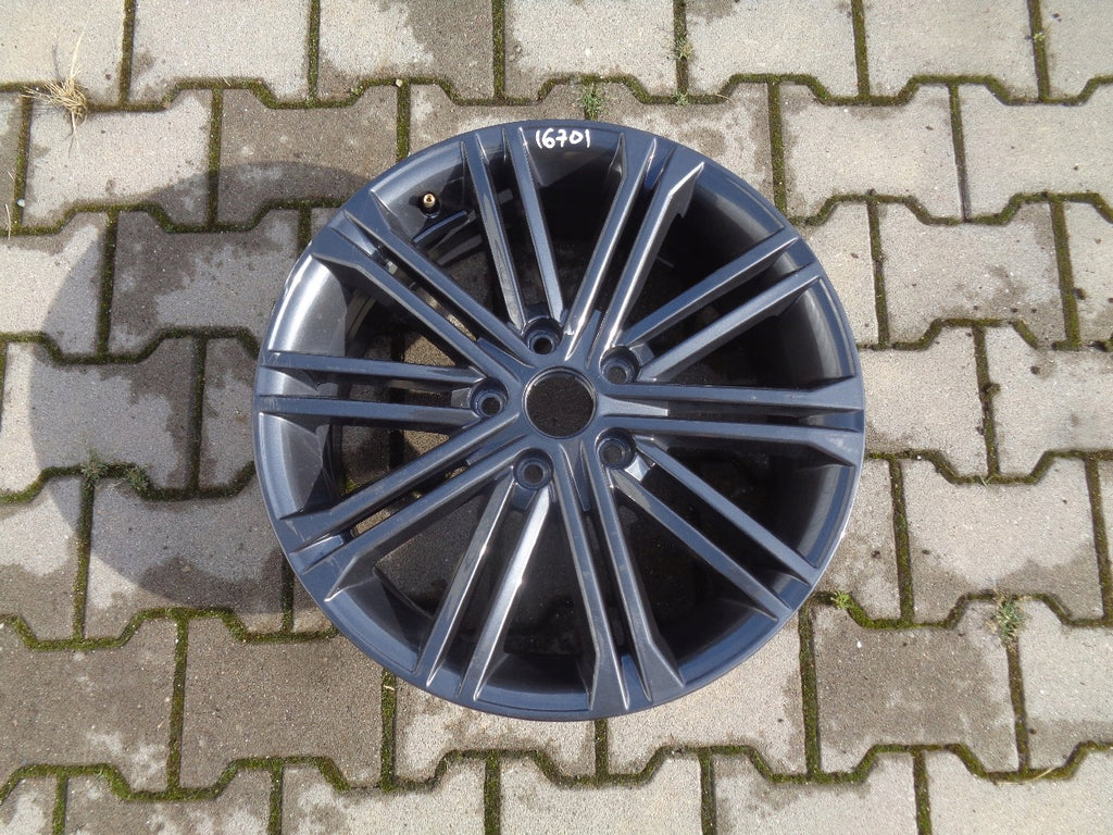 1x Alufelge 17 Zoll 7.0" 5x112 51ET Glanz Grau 5F0601025S Seat Leon Rim Wheel