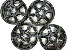 Laden Sie das Bild in den Galerie-Viewer, 4x Alufelge 15 Zoll 6.0" 5x100 38ET Glanz Schwarz TL60538 Skoda Fabia I FEL8768591266fa
