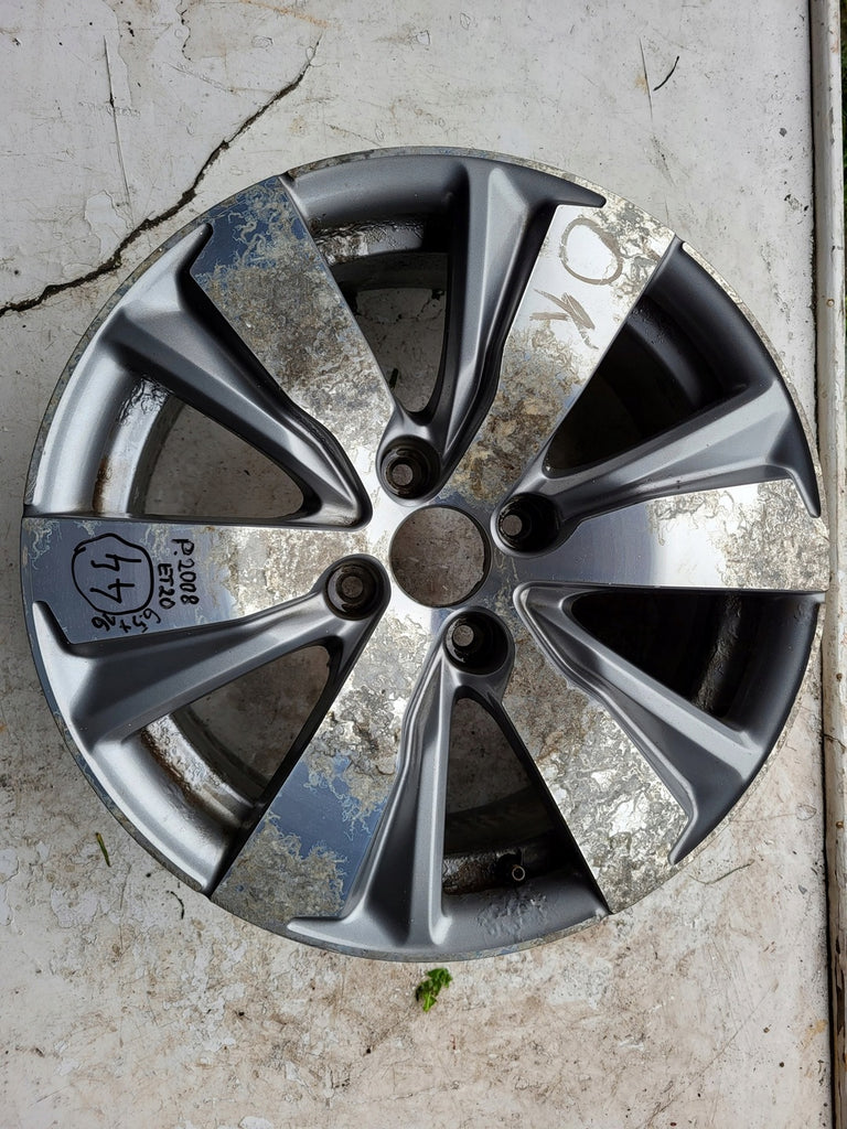 1x Alufelge 16 Zoll 6.5" 4x108 20ET Glanz Grau 9813557977 Peugeot Rim Wheel