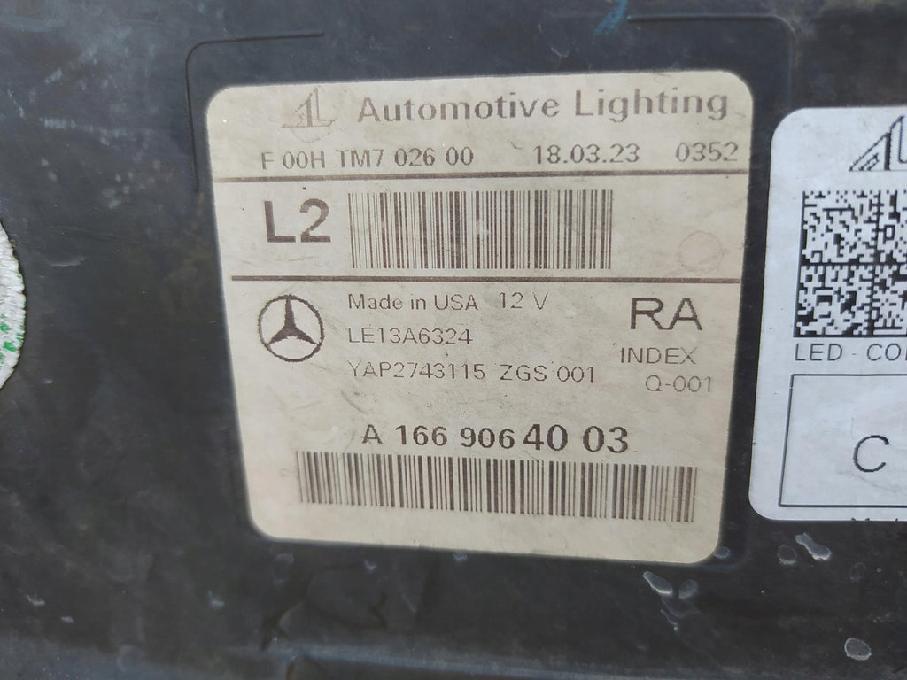 Frontscheinwerfer Mercedes-Benz Gle W166 A1669064003 LED Rechts Headlight SCH3630852737eh